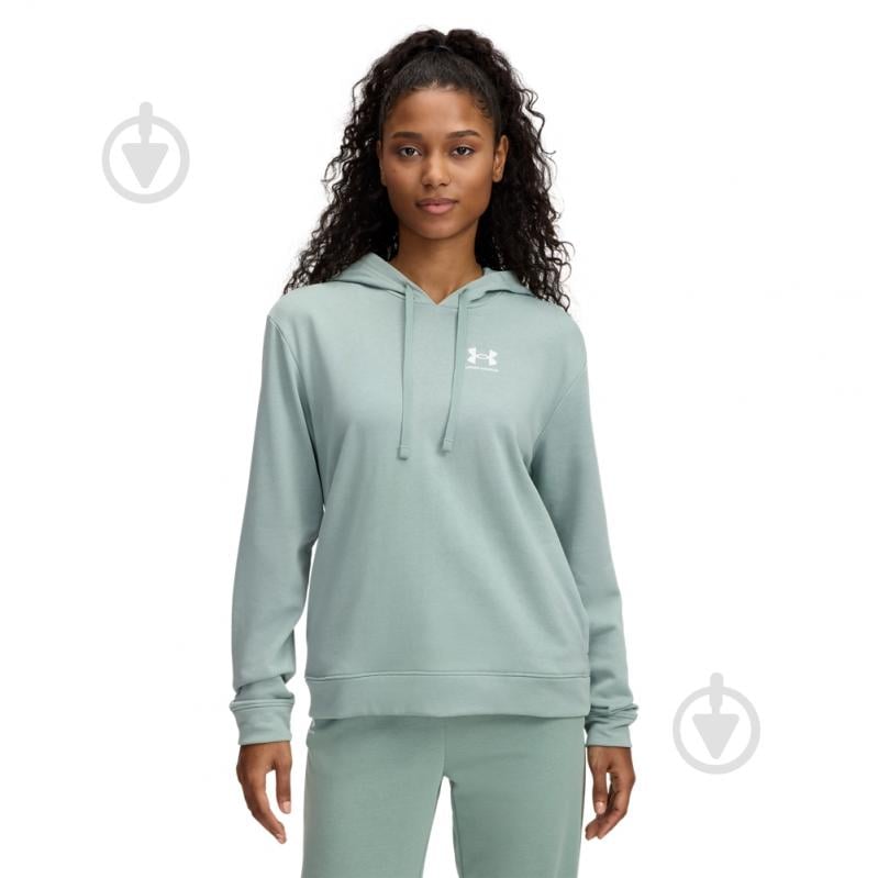 Джемпер Under Armour Rival Terry Hoodie 6005511-348 р.S-M зеленый - фото 1
