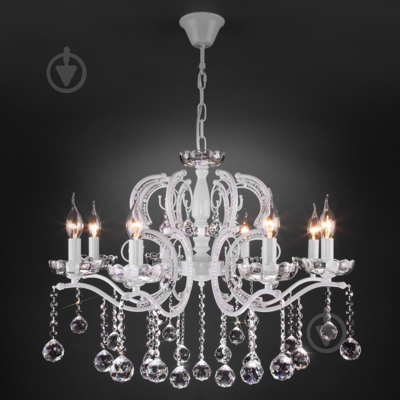 ВИТРИНА! Люстра подвесная Strotskis Brezza 8x60 Вт E14 белый 10107/8 (білий) - фото 13