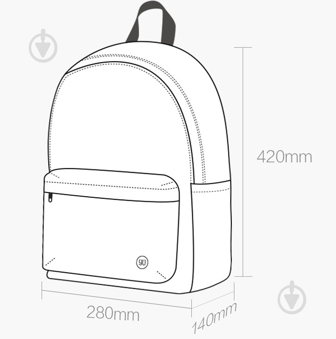 Рюкзак Ninetygo Youth College Backpack Deep Red 15L - фото 4