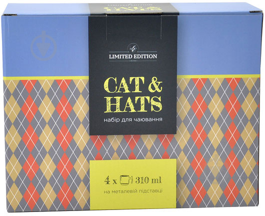 Набор чашек Cat & Hats на металлической подставке 310 мл 4 шт. Limited Edition - фото 8