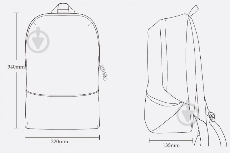 Рюкзак Xiaomi Z Bag Ultra Light Portable Mini Backpack Green - фото 2 Рюкзак Xiaomi Z Bag Ultra Light Portable Mini Backpack Green - фото 2