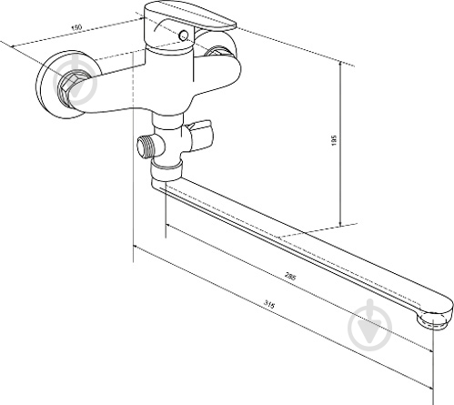 Смеситель для ванны Tango Foglio 04 - фото 2