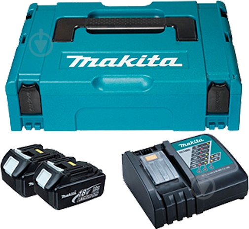 Набір акумуляторів Makita LXT (BL1815Nx2, DC18SD, Makpac1) 197136-5 - фото 1