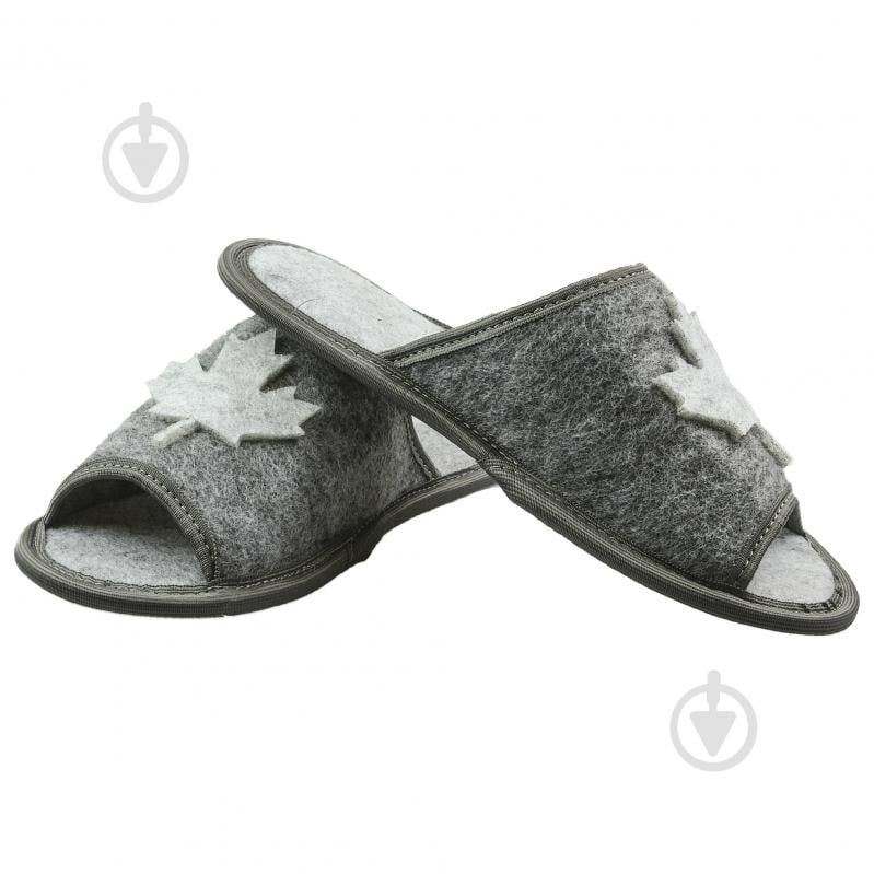 Тапки домашние FX shoes из фетра р. 36-37 серый арт.2008 - фото 2