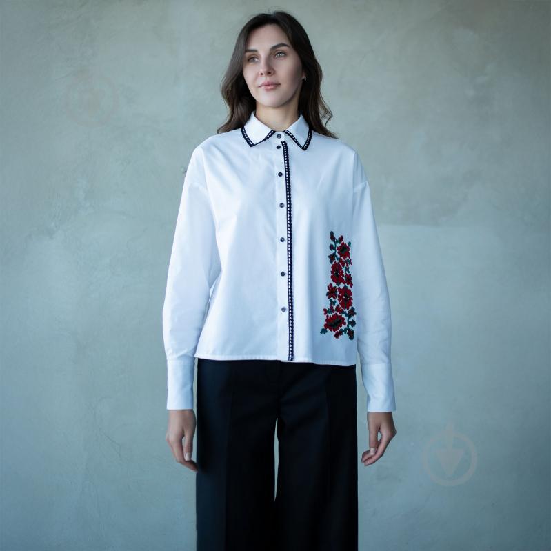 Блуза Эдельвика р. 46 (XL) белый 449-25/09 - фото 2 Блуза Эдельвика р. 46 (XL) белый 449-25/09 - фото 2