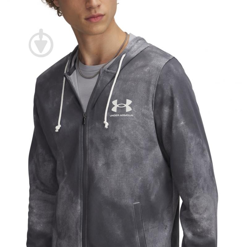 Джемпер Under Armour Rival Terry AOP FZ Q1 1390139-025 р.2XL сірий - фото 3