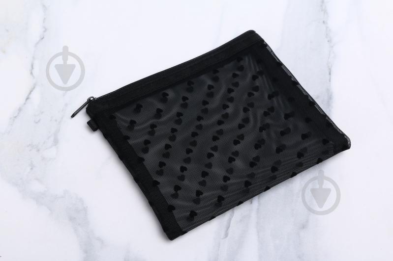 Мини-косметичка черная 15х18 см - фото 5