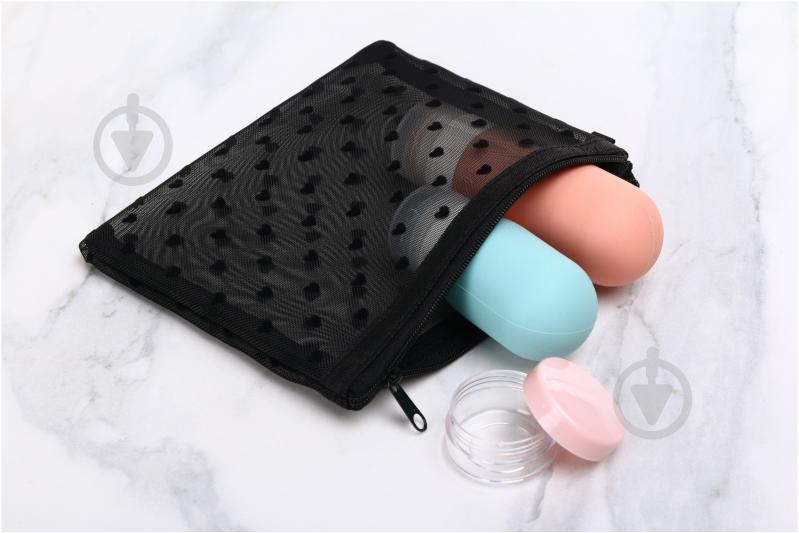 Мини-косметичка черная 15х18 см - фото 4