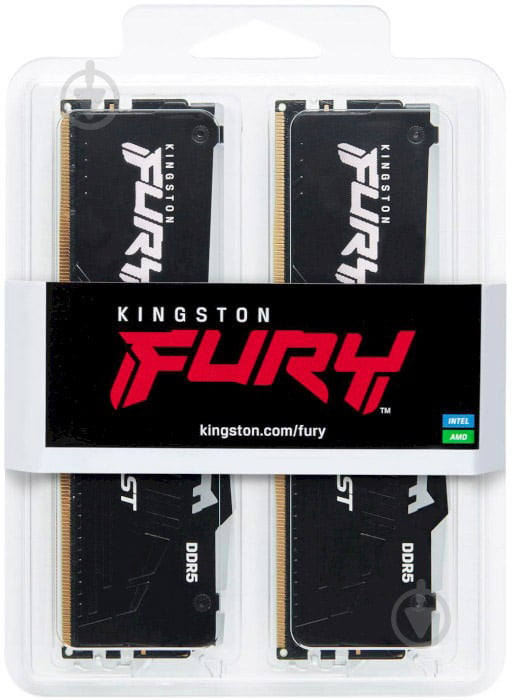 Оперативна пам'ять Kingston DDR5 SDRAM 16 GB (2x8GB) 5200 MHz (KF552C36BBEAK2-16) Fury Beast RGB Black - фото 4