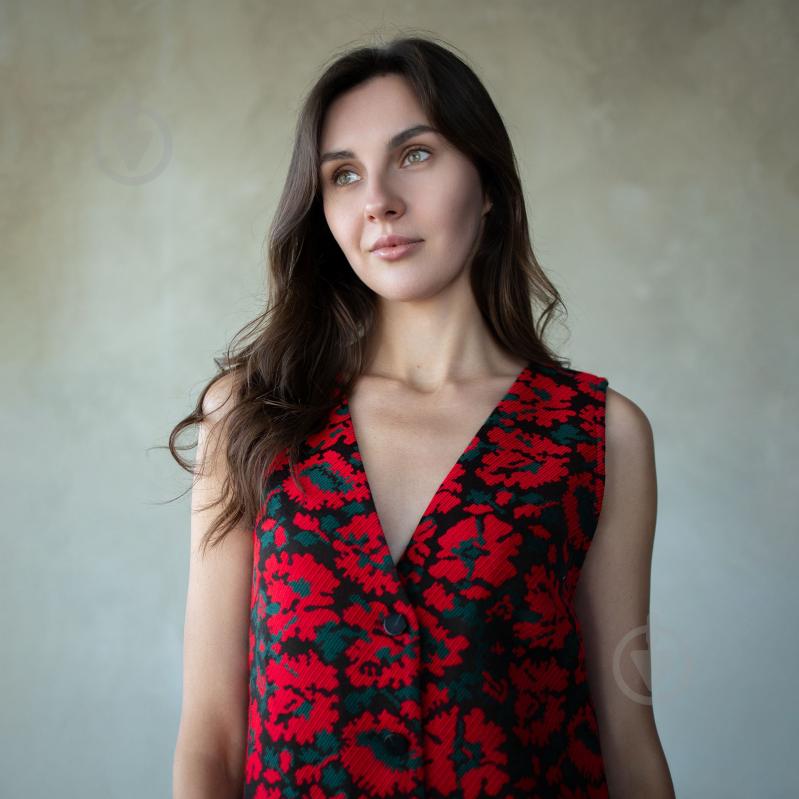 Сарафан Эдельвика 444-25/00 р. 44 (L/XL) черный с красным - фото 4