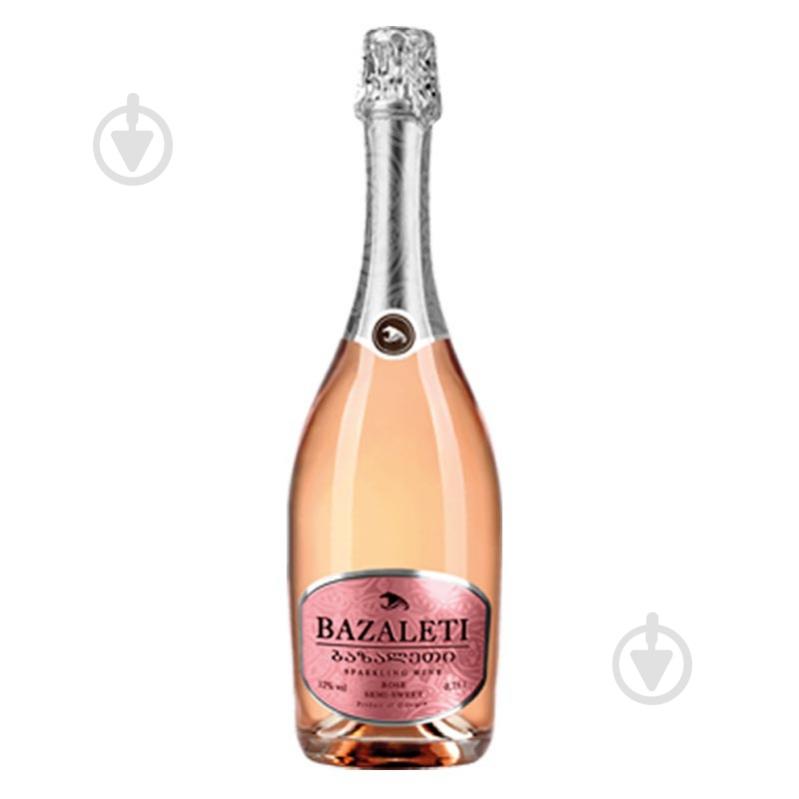 Вино ігристе Bazaleti рожеве напівсолодке 0,75 л - фото 1