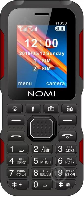 Мобільний телефон Nomi i1850 Dual Sim black-red i1850 Black-Red - фото 2