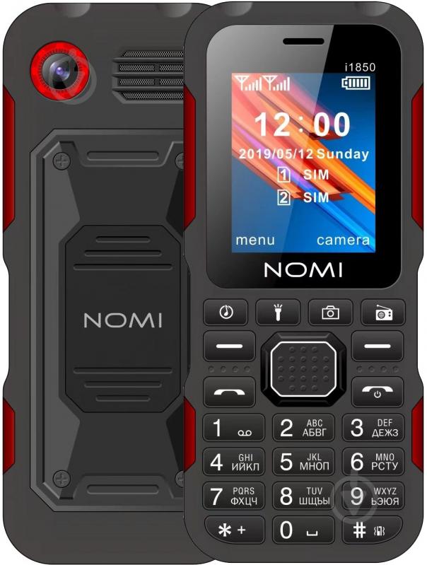 Мобільний телефон Nomi i1850 Dual Sim black-red i1850 Black-Red - фото 1