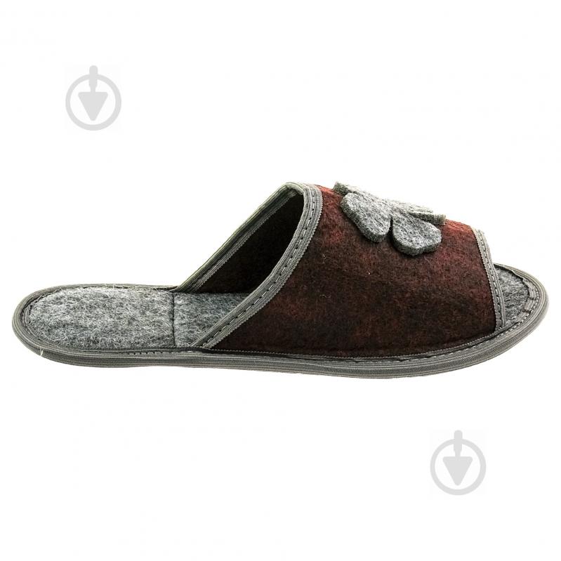 Тапки домашние FX shoes из фетра р. 36-37 бордовый арт.2012 - фото 2