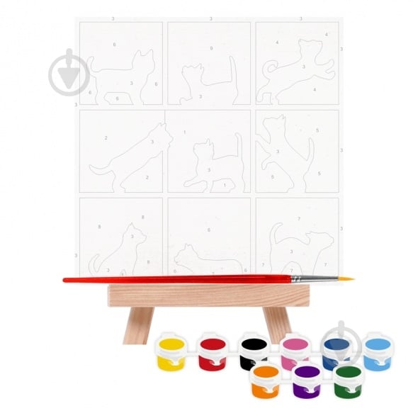 Картина по номерам Cats с мольбертом 15х15 см Rosa Start - фото 3 Картина по номерам Cats с мольбертом 15х15 см Rosa Start - фото 3