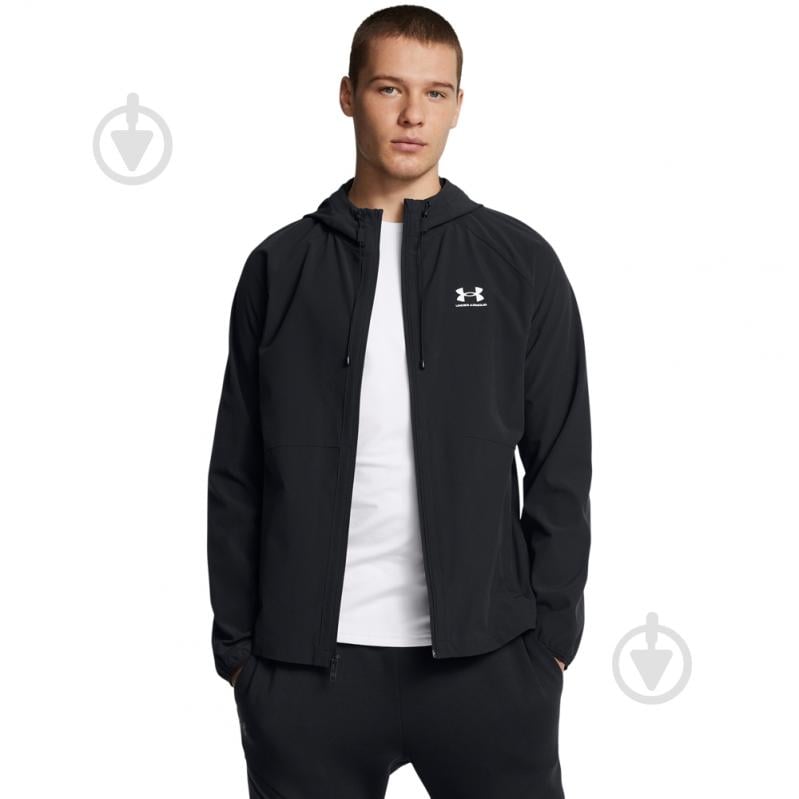 Вітрівка Under Armour Stretch Woven Windbreaker 6003001-001 р.L чорний - фото 1