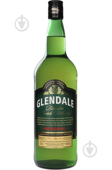 Віскі GLENDALE Blended 3YO шотландський купажований 40% 1 л - фото 1