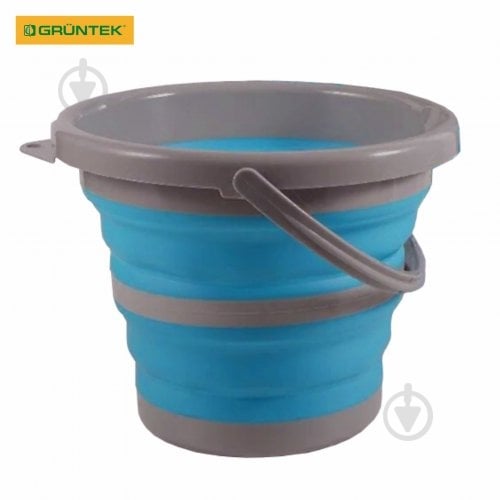 Ведро обычное Gruntek 5 л голубой/серый - фото 3 Ведро обычное Gruntek 5 л голубой/серый - фото 3