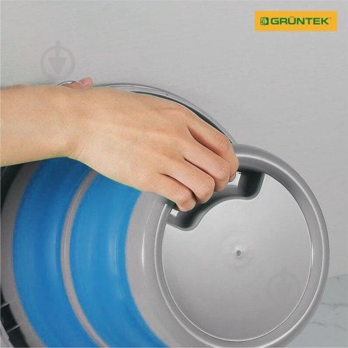 Ведро обычное Gruntek 5 л голубой/серый - фото 5 Ведро обычное Gruntek 5 л голубой/серый - фото 5