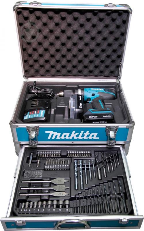 Шуруповерт ударный аккумуляторный Makita HP457DWEX4 - фото 2