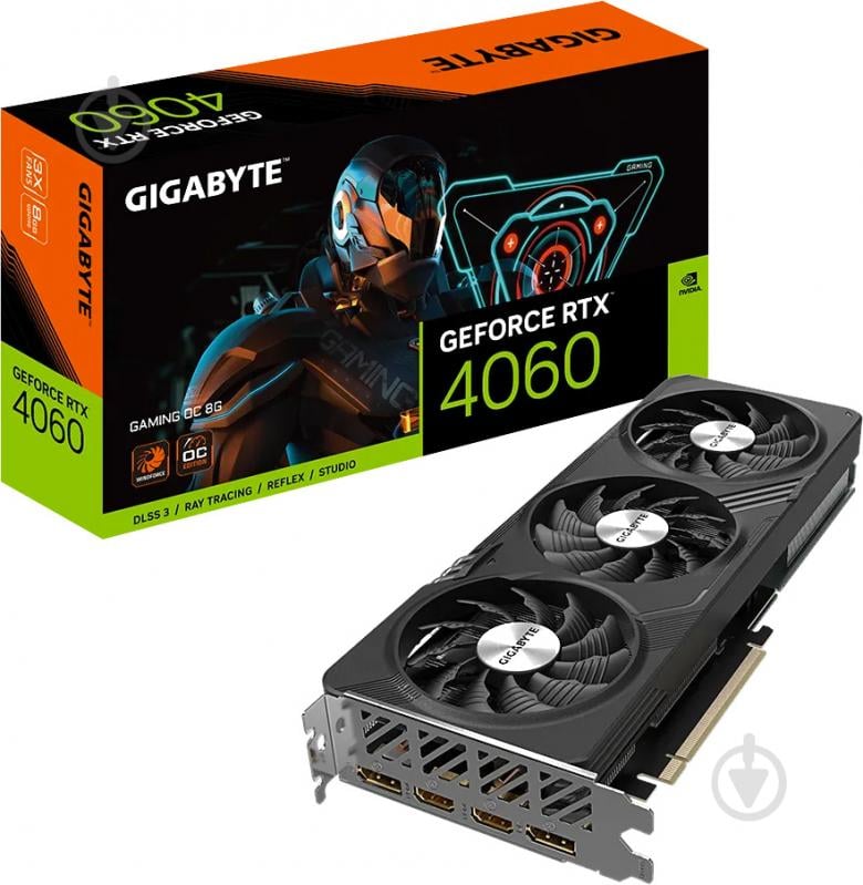 Відеокарта Gigabyte nVidia GeForce RTX 4060 Gaming OC 8GB GDDR6 128bit (GV-N4060GAMING OC-8GD) - фото 1