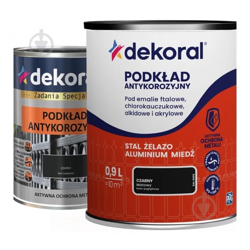 Грунт-антикор Dekoral Эмаколь RAL 3009 оксидно-красный глянец 0,9 л - фото 1
