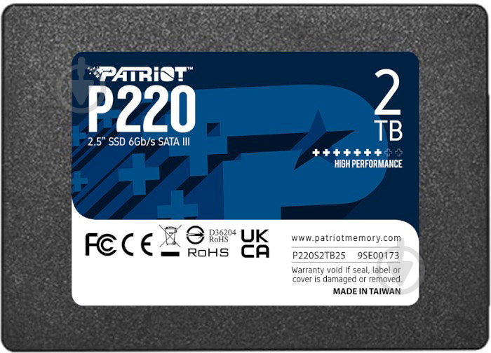 SSD-накопитель Patriot P220 2000GB 2,5" SATA III TLC (P220S2TB25) - фото 1