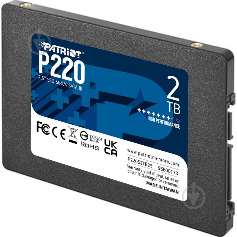 SSD-накопитель Patriot P220 2000GB 2,5" SATA III TLC (P220S2TB25) - фото 2