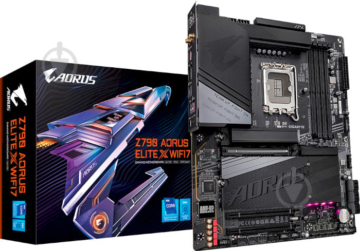 Материнська плата Gigabyte Z790 A Elite X WiFi7 (Socket 1700, Intel Z790, ATX) - фото 1