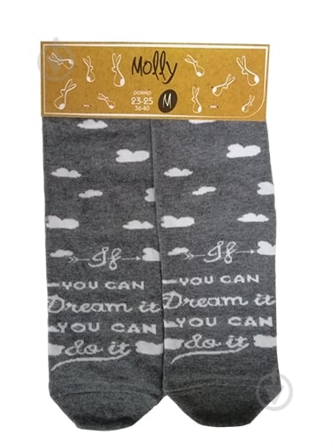 Носки женские Molly Мечтать р.23-25 серый - фото 1