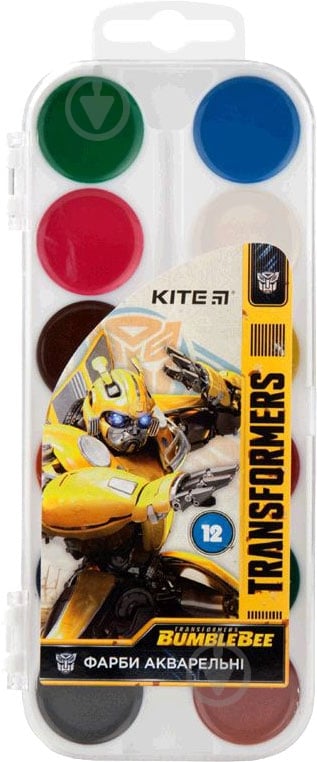 Краски акварельные Transformers 12 кольорів TF19-061 KITE - фото 1