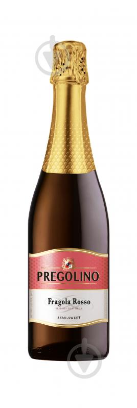 Напій на основі вина Pregolino Fragola Rosso червоний напівсолодкий 5-8.5% 0,75 л - фото 1