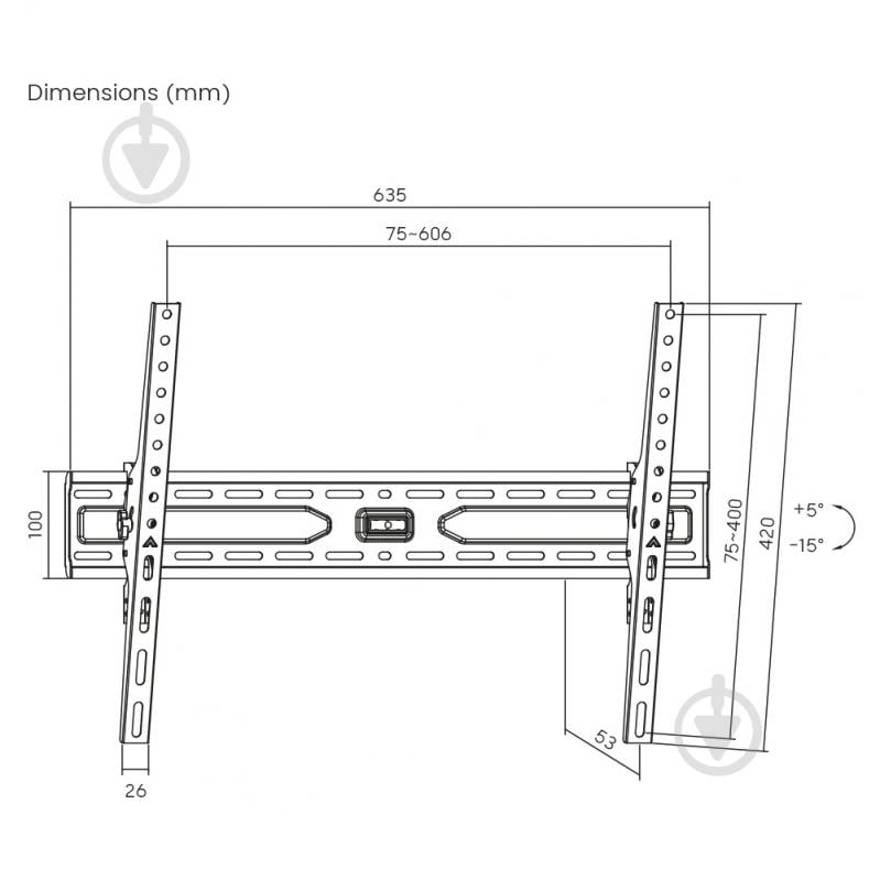 Кронштейн Brateck KL36-46F фіксовані 37"-86" чорний - фото 5