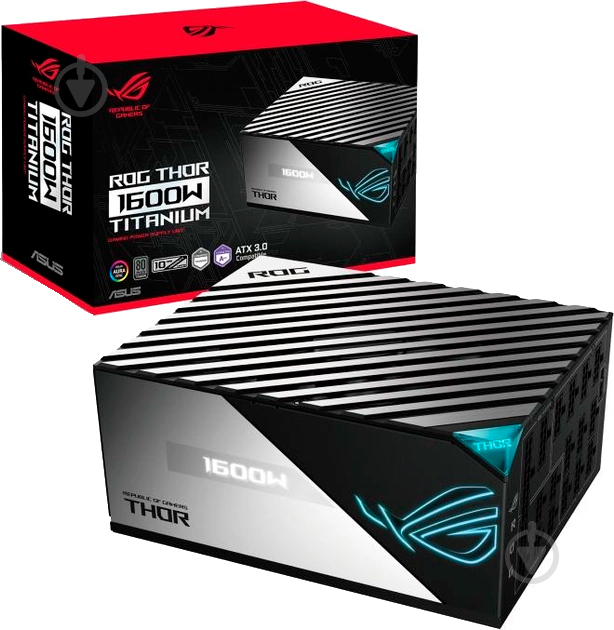 Блок живлення Asus ROG Thor 80 Plus Titanium Aura OLED 90YE00K0-B0NA00 1600 Вт - фото 10