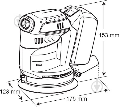 Шлифмашина эксцентриковая Makita аккумуляторная DBO180Z - фото 4