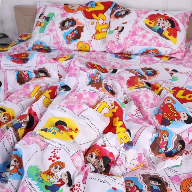 Наволочка бязь 17-0109 Love 70x70 см мульті MirSon - фото 3 Наволочка бязь 17-0109 Love 70x70 см мульті MirSon - фото 3