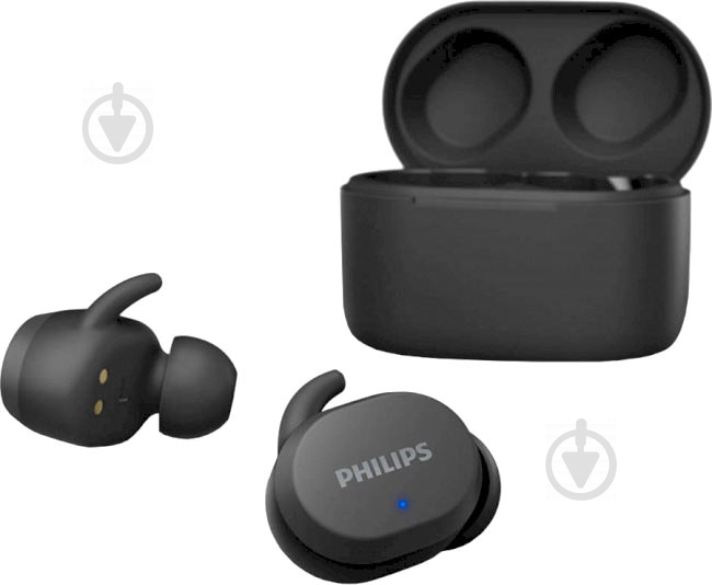 Наушники Philips Wireless IPX5 Touch control Mic black (TAT3216BK/00) - фото 1