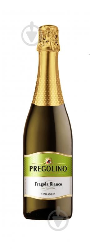 Напій на основі вина Pregolino Fragola Bianco білий напівсолодкий 5-8.5% 0,75 л - фото 1