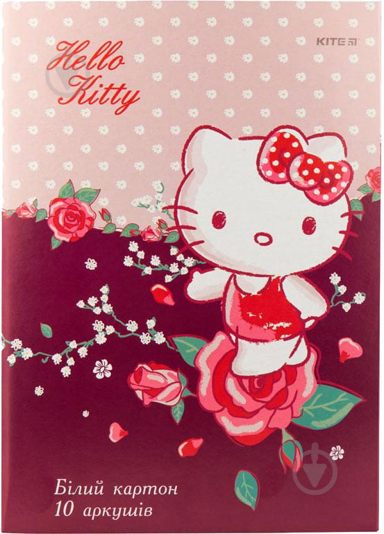 Картон белый односторонний А4 10 листов Hello Kitty HK19-254 KITE - фото 1