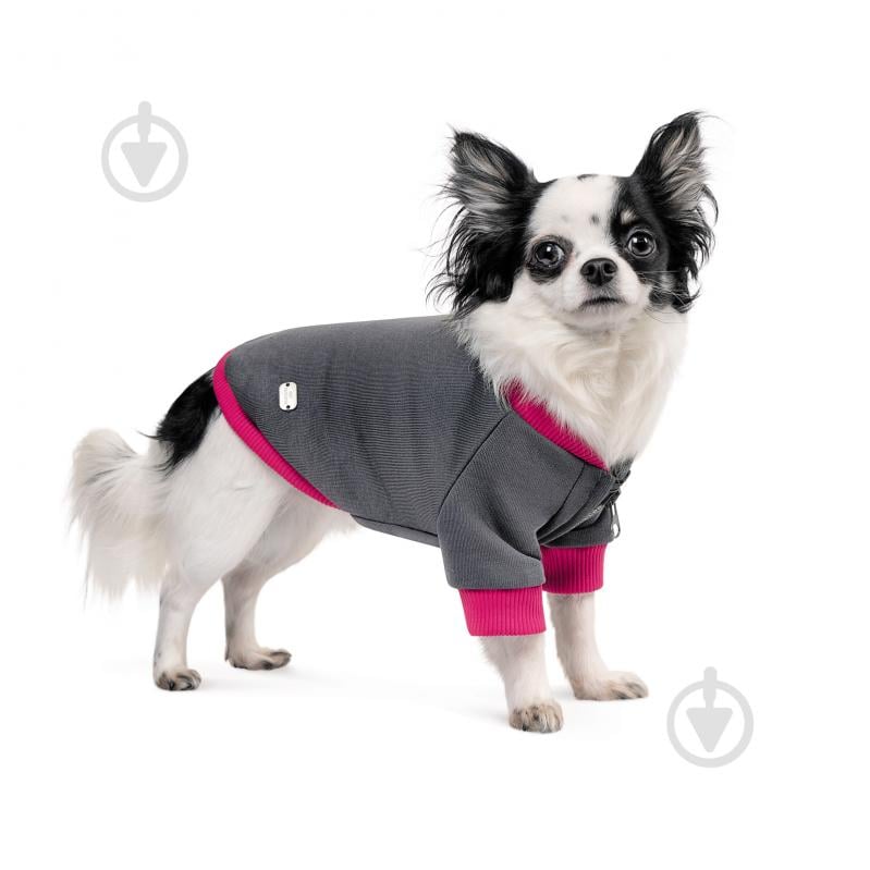 Толстовка Pet Fashion Bim М серый с розовым - фото 2