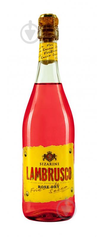 Вино ігристе Sizarini Lambrusco рожеве сухе 0,75 л - фото 1