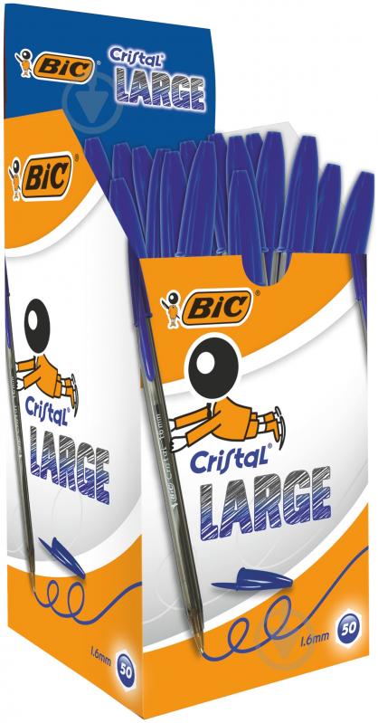 Ручка шариковая BIC Cristal Large синяя - фото 1
