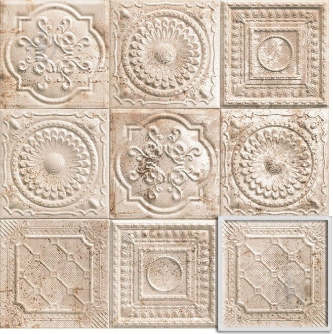 Плитка Mainzu Tin-Tile Rusty Cream 20x20 см - фото 1