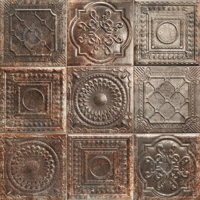 Плитка Mainzu Tin-Tile Rusty Nero 20x20 см - фото 1