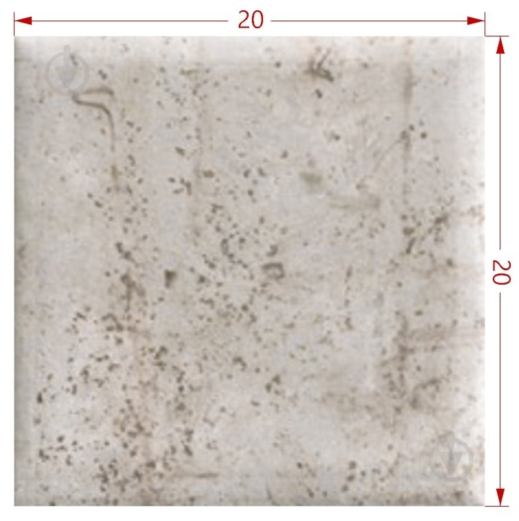 Плитка Mainzu Tin-Tile Grey 20x20 см - фото 2