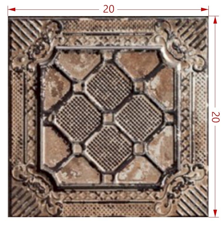 Плитка Mainzu Tin-Tile Rusty Mix 20x20 см - фото 2