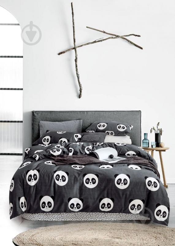 Комплект постельного белья Cool Panda 2 черный - фото 1