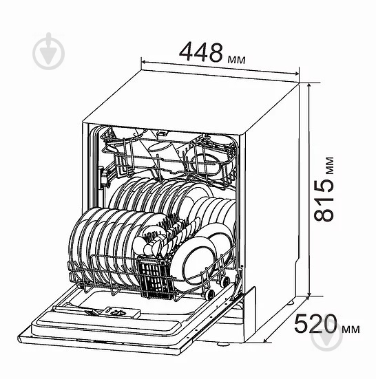 Посудомийна машина PRIME Technics PDW 4595 BI - фото 5