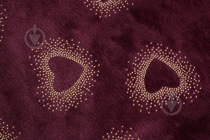 Плед Basic Shine Hearts 200x220 см Бордо La Nuit - фото 2 Плед Basic Shine Hearts 200x220 см Бордо La Nuit - фото 2