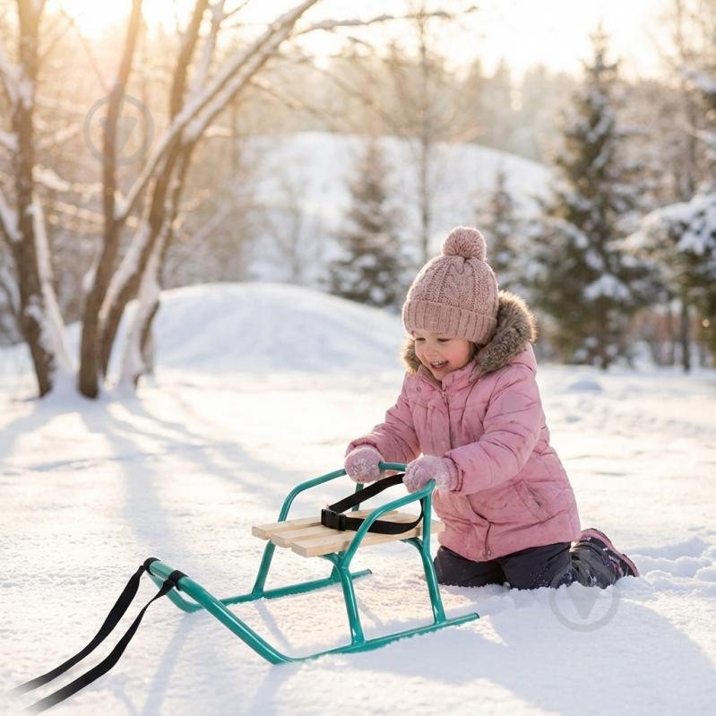 Санки Vitan Балу бирюза - фото 3 Санки Vitan Балу бирюза - фото 3